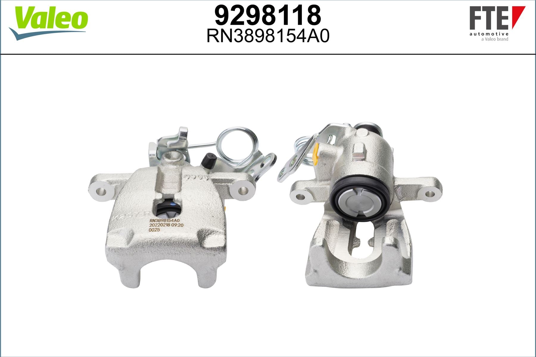Valeo Right Brake Caliper Right for Ford, OEM quality, OEM 6G912D048GA, MPN 9298118