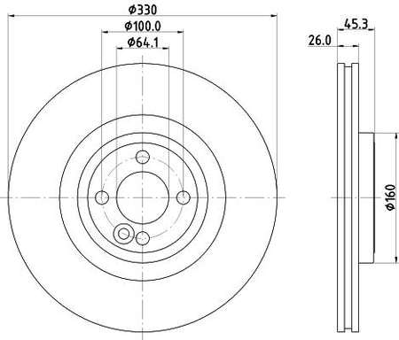 MINI For Brake Disc, Hella OEM, OEM 34116858071 - View 3