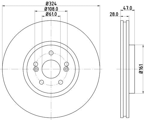 Renault Vel Satis Brake Disc, Hella OEM, OEM 7701206923 - View 2