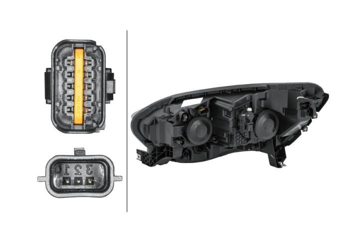 Renault Scenic, Grand Scenic Right Headlight, Hella OEM, OEM 260101271R - View 2