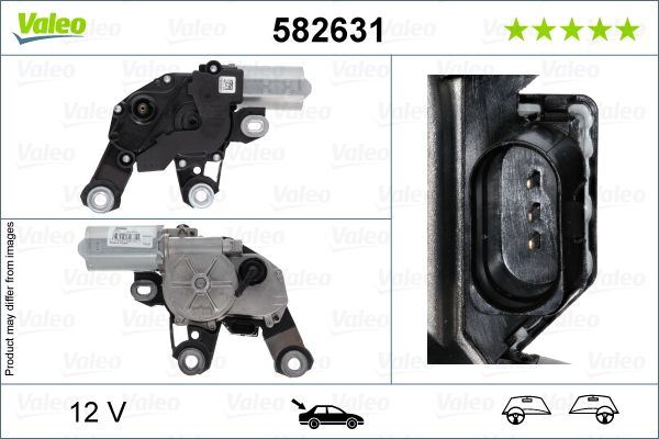 Valeo Rear Wiper Motor for Audi, OEM quality, OEM 4K9955711, MPN 582631