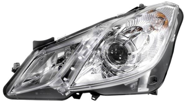 Mercedes-Benz E-Class Left Headlight, Hella OEM, OEM 207 820 33 61, MPN 1EL 009 647-971