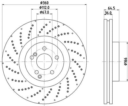 Hella Brake Disc for Mercedes-Benz, OEM quality, OEM 0004212012 - View 4