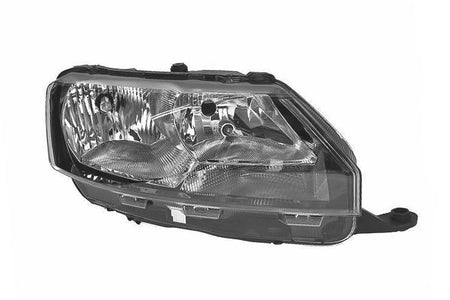 Skoda Rapid Right Headlight, Valeo OEM, OEM 5JC941016B, MPN 450487