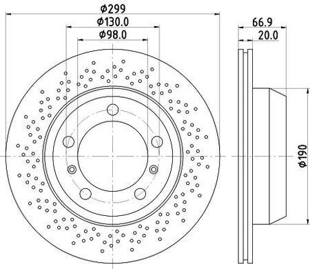 Hella Brake Disc for Porsche, OEM quality, OEM 98735240101 - View 4