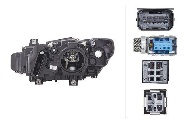 Hella Bi-Xenon LED Right Headlight – BMW | OEM 63 11 7 338 702 - View 2