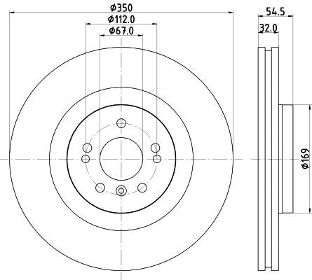 Hella Brake Disc for Mercedes-Benz, OEM quality, OEM 1644210512 - View 4