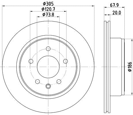 Hella Brake Disc for Jaguar, OEM quality, OEM C2C41251 - View 4