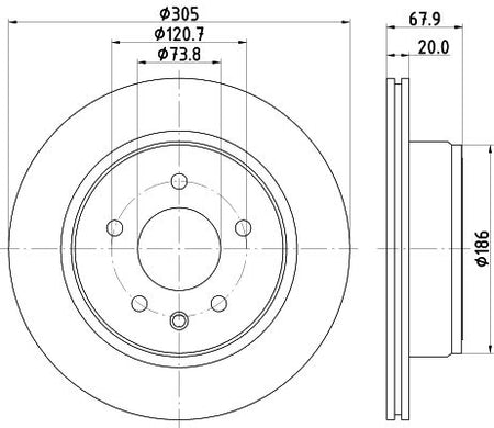 Hella Brake Disc for Jaguar, OEM quality, OEM C2C41251 - View 4
