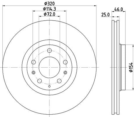 Mazda 6 Saloon Brake Disc, Hella OEM, OEM G31Y3325XA - View 4