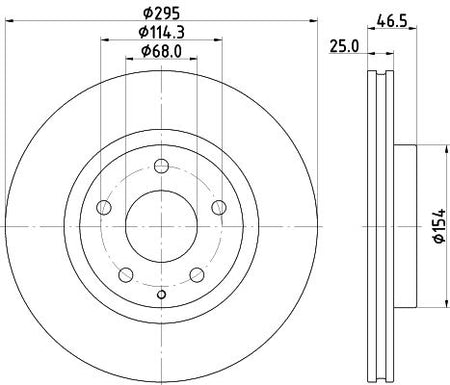 Mazda 3 Hatchback Brake Disc, Hella OEM, OEM BDWK33251 - View 2