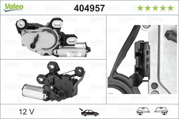 Valeo Left Rear Wiper Motor Left for Mercedes-Benz, OEM quality, OEM A6398200908, MPN 404957