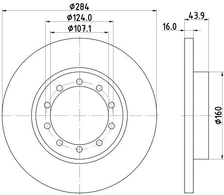 Hella Brake Disc for FORD, Ford Australia & more, OEM quality, OEM 1488311 - View 2