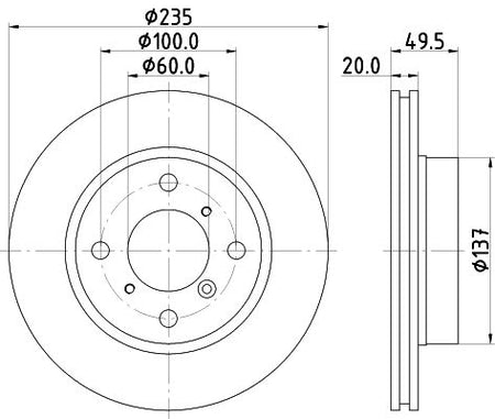 Hella Brake Disc for Suzuki, OEM quality, OEM 5531160G00 - View 4