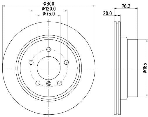Hella Brake Disc for BMW, OEM quality, OEM 34216778049 - View 2