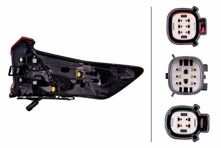 Volvo C40 Left Rear Light, Hella OEM, OEM 32133816 - View 3