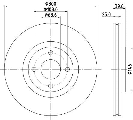 Hella Brake Disc for FORD & Ford Australia, OEM quality, OEM 2147409 - View 3