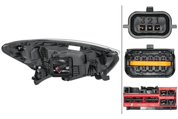 Renault Captur Left Headlight, Hella OEM, OEM 260604198R - View 4