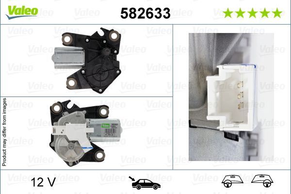 Valeo Rear Wiper Motor for Peugeot, OEM quality, OEM 6405JC, MPN 582633