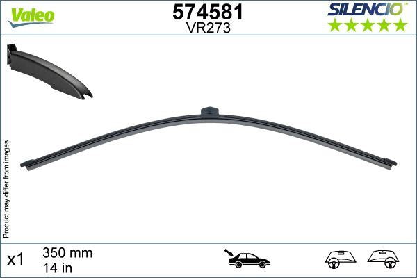 Valeo Rear Wiper Blade for Porsche, Seat & more, OEM quality, OEM 83A955425, MPN 574581