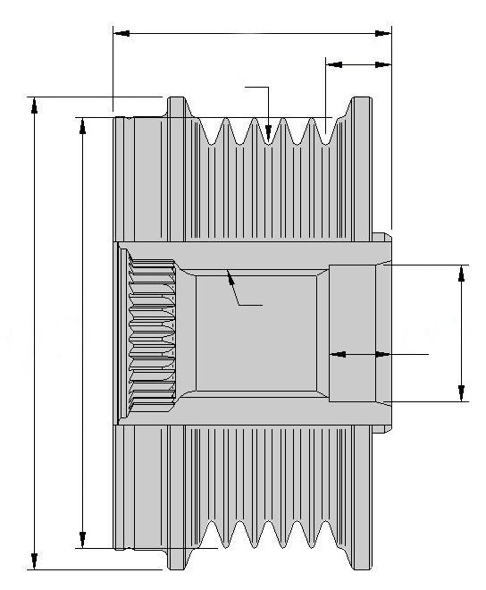 Hella Alternator Freewheel Clutch for Vauxhall, OEM quality, OEM 55352897 - View 2
