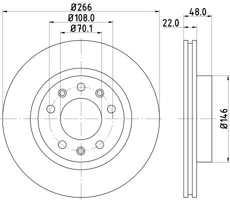 Peugeot 308 Sw II Brake Disc, Hella OEM, OEM 1610704680 - View 3