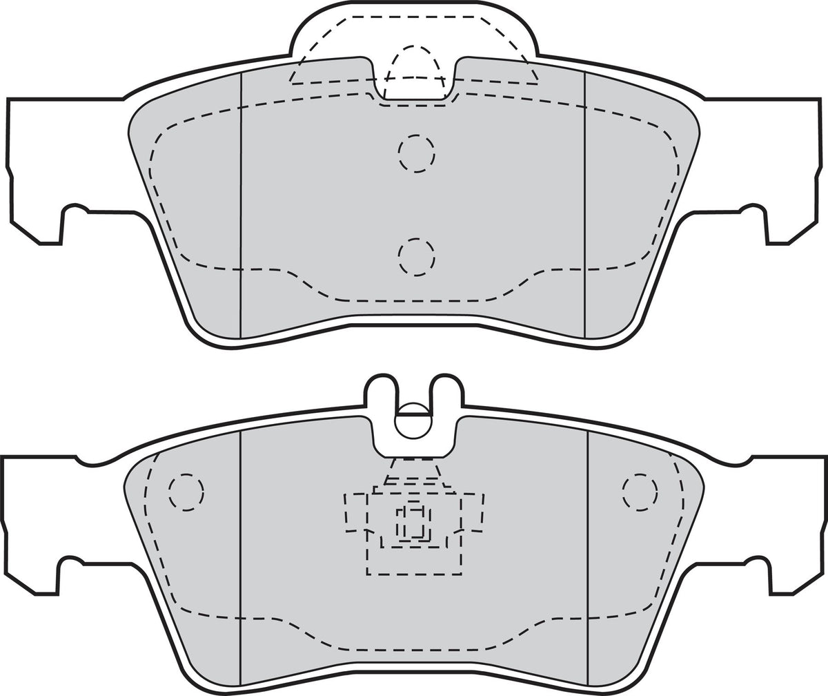 Valeo Rear Brake Pad Set for Mercedes-Benz, OEM quality, OEM 0004230230, MPN 302039