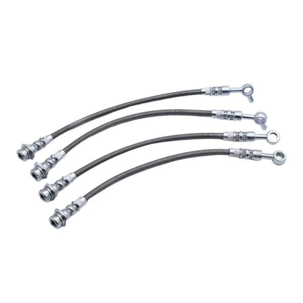 Front and Rear Braided Brake Hose Kit - for Nissan | Eurowagens