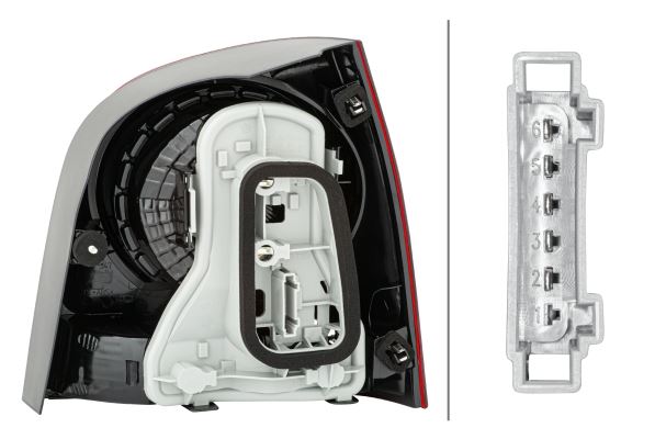 Volkswagen Polo IV Left Rear Light, Hella OEM, OEM 6Q6 945 095 AB - View 4