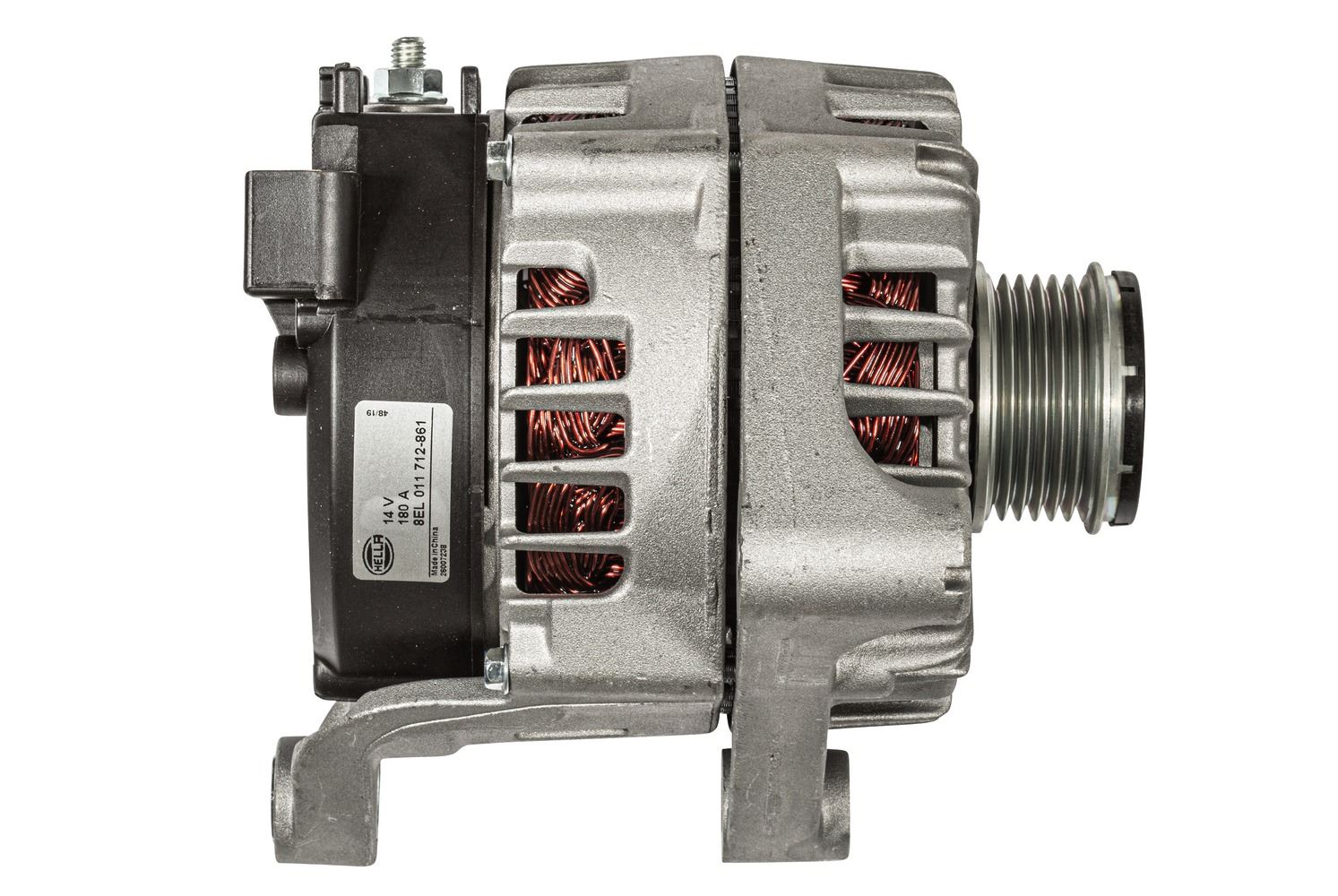 BMW 7 Series (F01, F02, F03, F04) Alternator, Hella OEM, OEM 12 31 7 823 343 - View 3