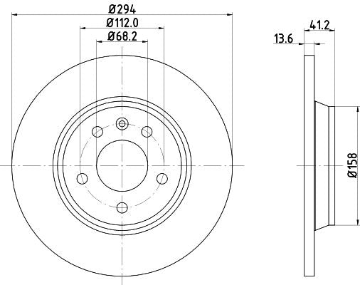 Hella Brake Disc for Volkswagen, FORD & more, OEM quality, OEM 1110251 - View 2