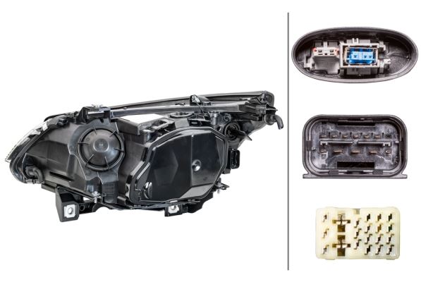 Hella Bi-Xenon Right Headlight for BMW, OEM quality, OEM 63 12 7 044 674 - View 2