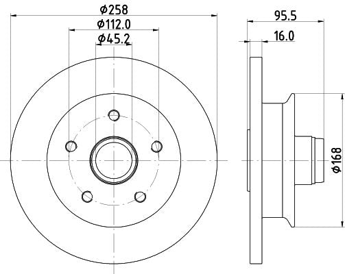 Hella Brake Disc for Volkswagen, OEM quality, OEM 251407617D - View 4