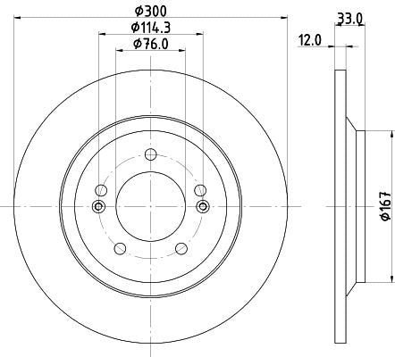 Hyundai i30 Brake Disc, Hella OEM, OEM 58411S0300 - View 2