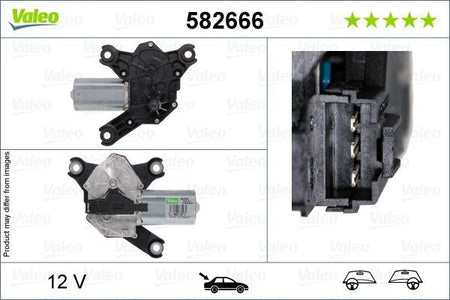 Vauxhall Insignia Rear Wiper Motor, Valeo OEM, OEM 1273424, MPN 582666