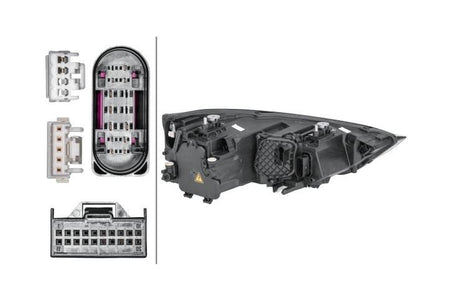 Audi A1 Left Headlight, Hella OEM, OEM 8X0941 043A - View 3