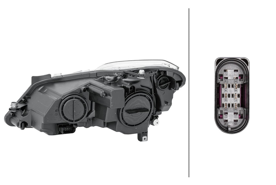 Mercedes-Benz E-Class Right Headlight | Hella OEM 207 820 30 61 - View 2