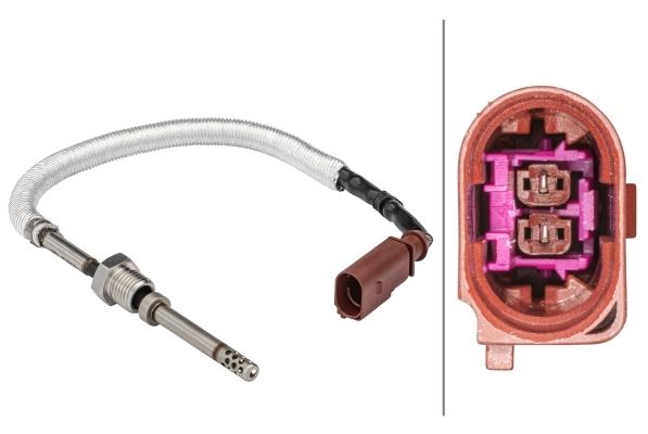 Hella Exhaust Gas Temperature Sensor for Audi, OEM quality, OEM 059906088BK, MPN 6PT 358 181-531