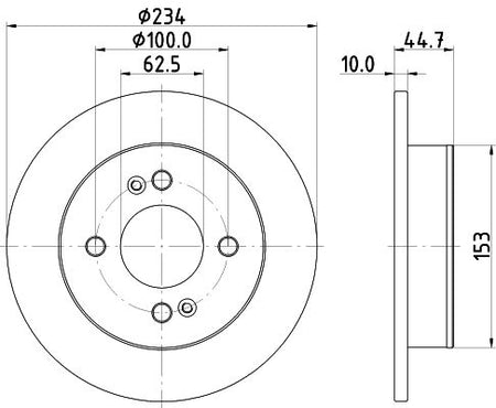 Hyundai i10 II Brake Disc, Hella OEM, OEM 58411B4300 - View 4