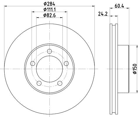 Hella Brake Disc for Jaguar & Daimler, OEM quality, OEM C32763E - View 4