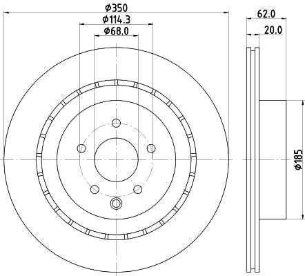 Hella Brake Disc for Infiniti & Nissan, OEM quality, OEM 43206JL00A - View 2