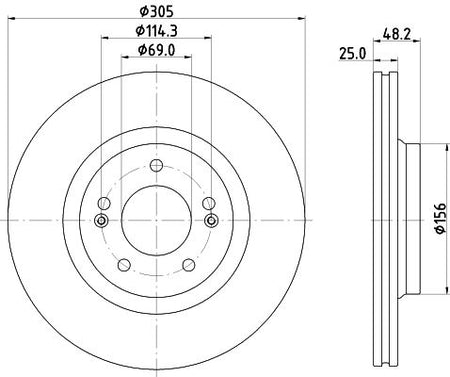 Hella Brake Disc for Hyundai, OEM quality, OEM 51712L1000 - View 3