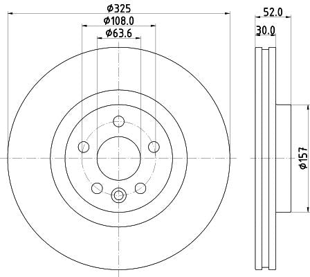Hella Brake Disc for Land Rover, OEM quality, OEM 09C20711 - View 2