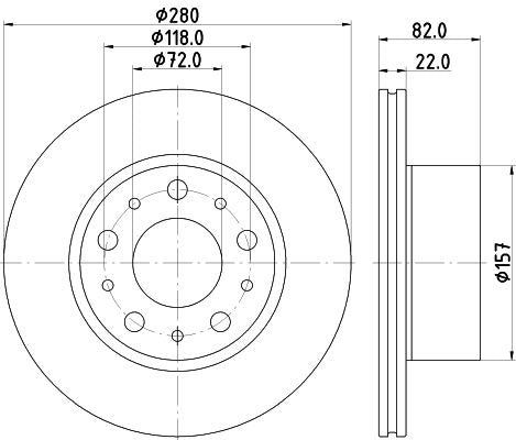 FIAT Ducato Van Brake Disc, Hella OEM, OEM 52161295 - View 4