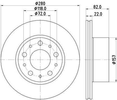 FIAT Ducato Van Brake Disc, Hella OEM, OEM 52161295 - View 4