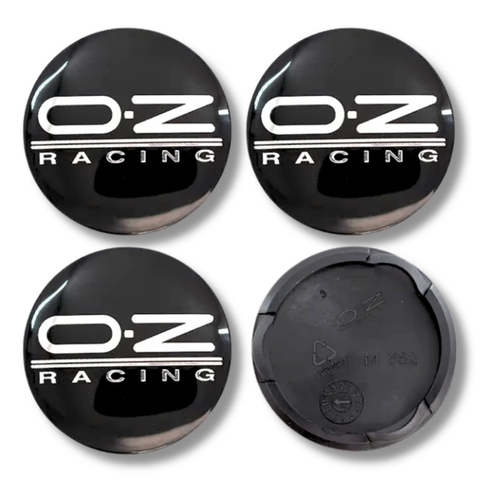 OZ Racing 55mm Black plastic Centre Caps Set, set of 4, OEM M595