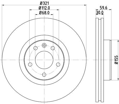 Hella Brake Disc for Audi (faw) & AUDI, OEM quality, OEM 4E0615301AD - View 3