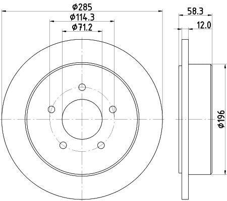 Hella Brake Disc for Ford Australia, Ford Usa & more, OEM quality, OEM 1941018 - View 2