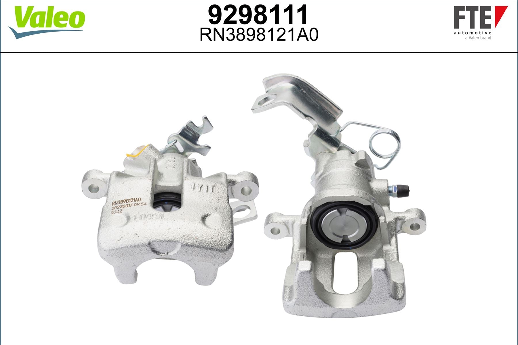 Valeo Left Brake Caliper Left for Honda, OEM quality, OEM 43013S1AE01, MPN 9298111