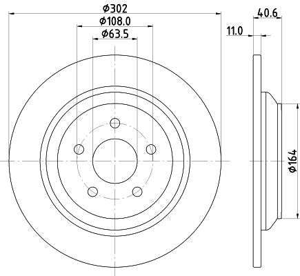 Hella Brake Disc for FORD & Ford Australia, OEM quality, OEM 1936154 - View 3